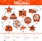 31 Pieces Graduation Decorations Class of 2025, Graduation Hanging Swirl Congrats Grad and Graduation Party Decorations(Orange, Black)